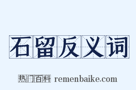 石留反义词是什么意思的图片